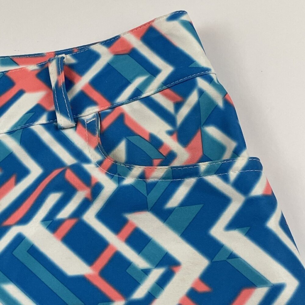 Slazenger Golf Skort Women’s 0 Blue Multicolored Abstract Print 5 Pockets - Picture 10 of 12